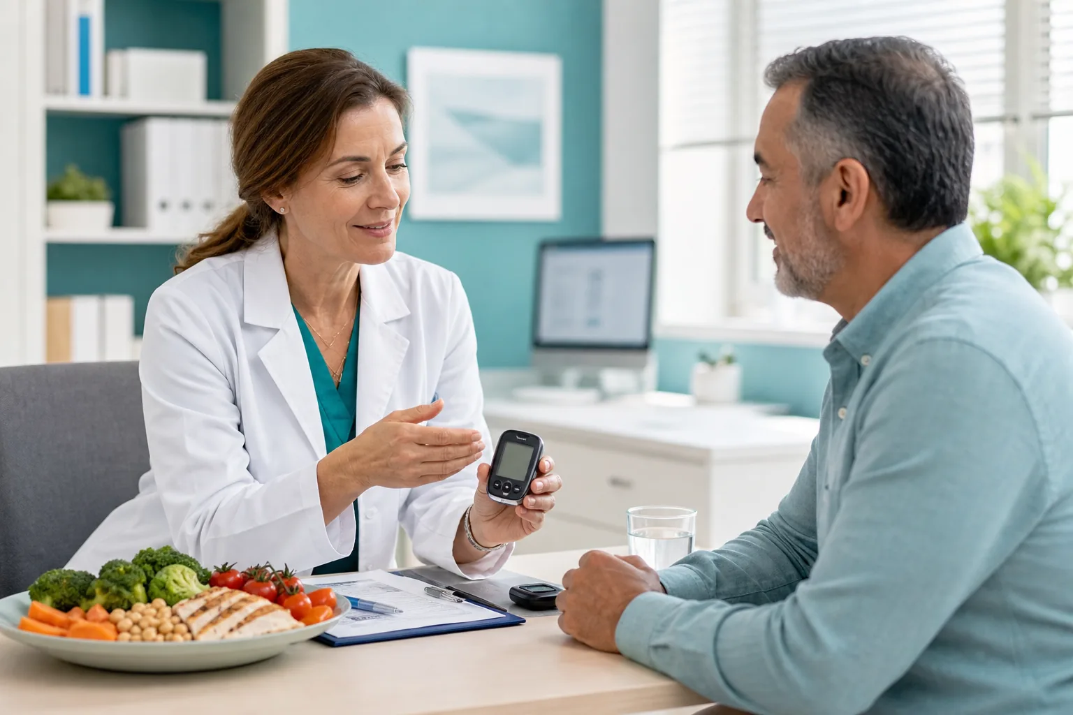 Consulta sobre diabetes, glucemia y salud metabólica